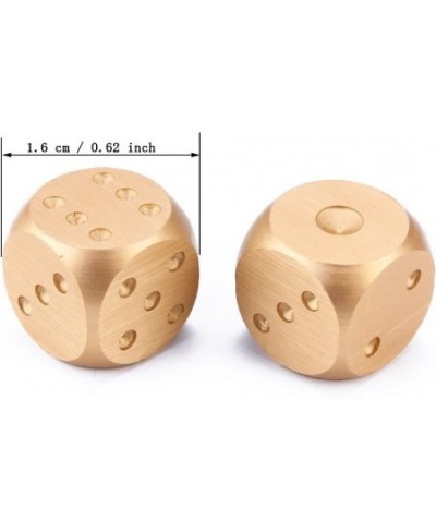 5 in 1 Precision Aluminum Alloy Solid Metal Dices Poker Party Game Toy Portable Dice Man Boyfriend Gift (Gold Square) $18.98 ...