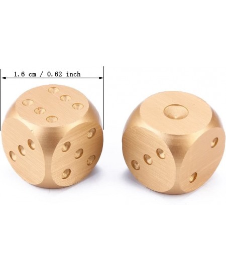 5 in 1 Precision Aluminum Alloy Solid Metal Dices Poker Party Game Toy Portable Dice Man Boyfriend Gift (Gold Square) $18.98 ...