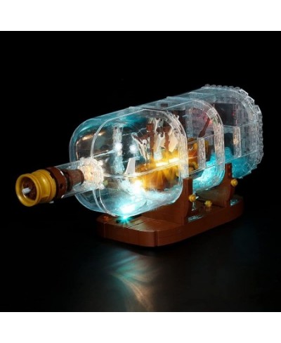 Led Lighting Kit for Ship in a Bottle - Compatible with Lego 21313 92177 Building Blocks Model Decoration Lights Collectible ...