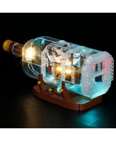 Led Lighting Kit for Ship in a Bottle - Compatible with Lego 21313 92177 Building Blocks Model Decoration Lights Collectible ...