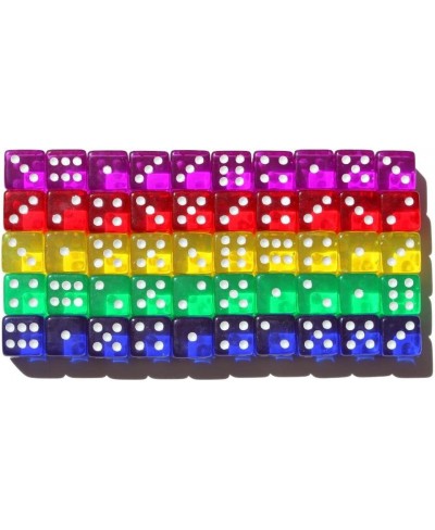 50 6-Sided Dice | 16mm | 5 Colors for Math and dice Games $20.03 - Game Accessories