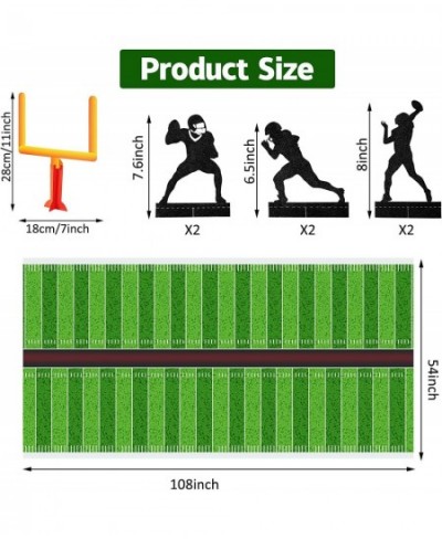 9 Pieces Football Party Decorations Football Goal Post Centerpieces Football Player Silhouette Centerpieces 3D Football Table...