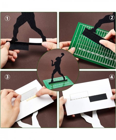 9 Pieces Football Party Decorations Football Goal Post Centerpieces Football Player Silhouette Centerpieces 3D Football Table...