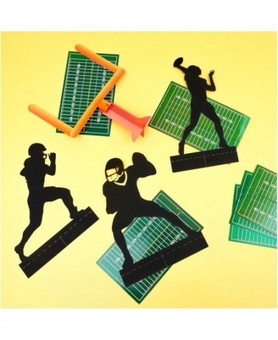 9 Pieces Football Party Decorations Football Goal Post Centerpieces Football Player Silhouette Centerpieces 3D Football Table...