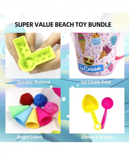 Beach Toys Sand Toys Set for Kids Play Sand Ice Cream Kit Beach Shovels Kit Sandbox Toys Summer Outdoor Games Beach Toys Gift...