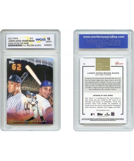 2022 Topps Aaron Judge & Roger Maris 62 HR Record Breaking Baseball Card 15 - Graded GEM Mint 10 $40.56 - Trading Cards & Acc...