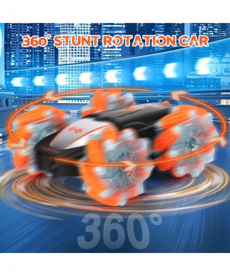 RC Cars Stunt Cars for Kids Remote Control Car Toys Double Side Gesture Sensing RC Cars with Headlights 4WD Off Road Indoor O...