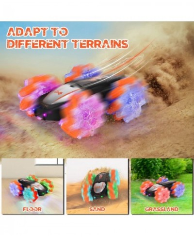 RC Cars Stunt Cars for Kids Remote Control Car Toys Double Side Gesture Sensing RC Cars with Headlights 4WD Off Road Indoor O...