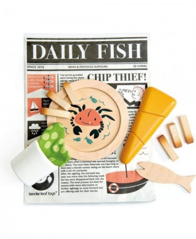 Fish and Chips Supper - Wooden Play Food Set for Kids - Encourage Creative and Imaginative Fun Play for Children 3+ $27.66 - ...