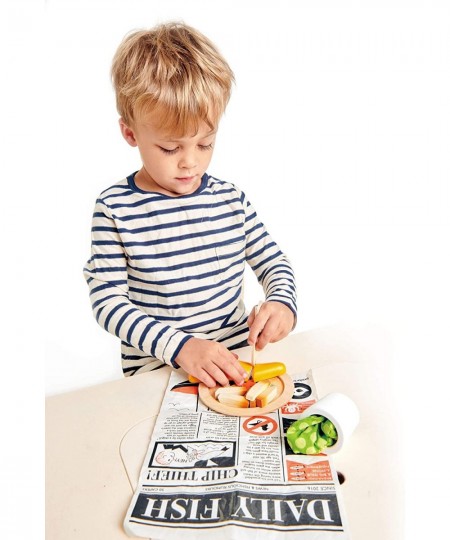 Fish and Chips Supper - Wooden Play Food Set for Kids - Encourage Creative and Imaginative Fun Play for Children 3+ $27.66 - ...