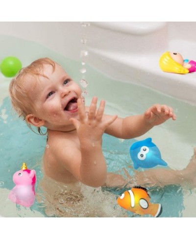 Bath Toys for Toddlers Baby 8 Pack Light Up Toys - Bathtub Toy Flashing Colourful LED Light Shower Bathtime For Kids Infants ...