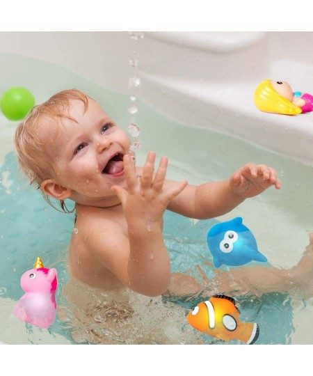 Bath Toys for Toddlers Baby 8 Pack Light Up Toys - Bathtub Toy Flashing Colourful LED Light Shower Bathtime For Kids Infants ...