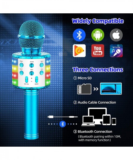 Karaoke Microphone for Kids Gifts Age 3-10 Hot Toys for 4 5 6 7 8 9 Year Old Girls Singing Microphone Birthday Gifts for 8 9 ...