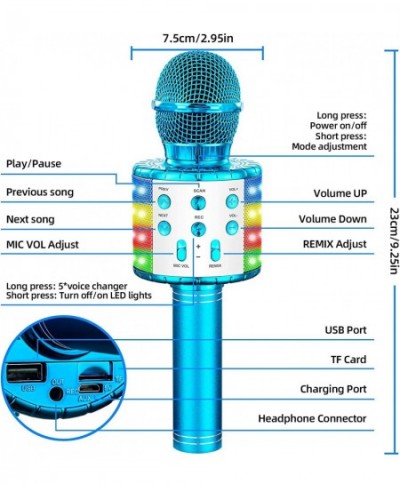 Karaoke Microphone for Kids Gifts Age 3-10 Hot Toys for 4 5 6 7 8 9 Year Old Girls Singing Microphone Birthday Gifts for 8 9 ...