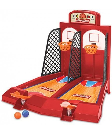 One or Two Player Desktop Basketball Game Classic Arcade Games Basket Ball Shootout Table Top Toy $35.61 - Toy Sports Products