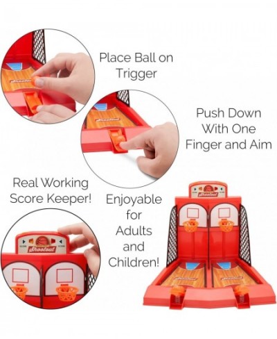 One or Two Player Desktop Basketball Game Classic Arcade Games Basket Ball Shootout Table Top Toy $35.61 - Toy Sports Products