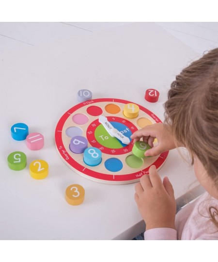 Wooden Teaching Clock - Tell The Time $32.66 - Early Development & Activity Toys