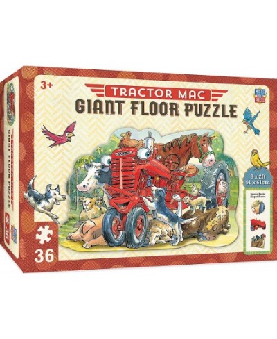 Floor Puzzle - Jumbo Size 36 Piece Jigsaw Puzzle for Kids - Tractor Mac Farm Shaped Puzzle - 3ftx2ft $29.98 - Jigsaw Puzzles