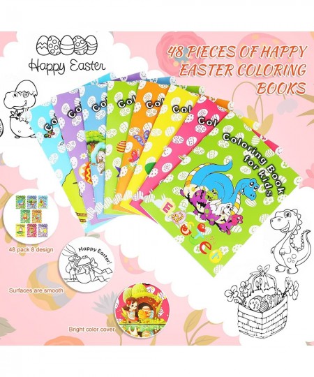 48 Pcs Easter Coloring Books for Kids Easter Party Favors Easter Class Gifts Egg Easter Baskets Stuffers for Kids for Class A...