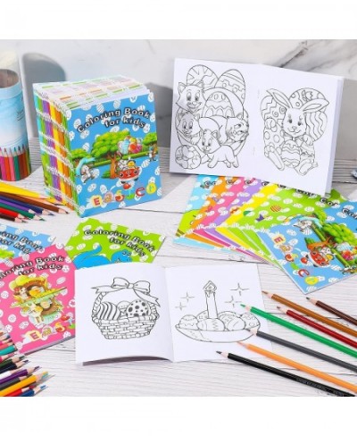 48 Pcs Easter Coloring Books for Kids Easter Party Favors Easter Class Gifts Egg Easter Baskets Stuffers for Kids for Class A...