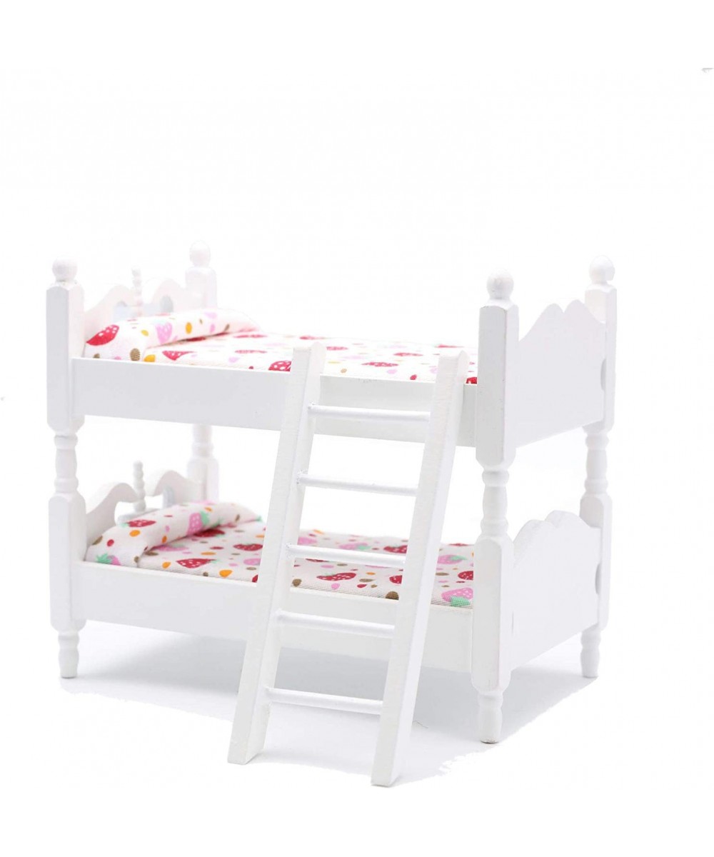 Wooden Dollhouse Furniture of Baby bunk Bed with Ladder for Miniature Dollhouse Accessories - 1/12 Scale $23.61 - Dollhouse A...