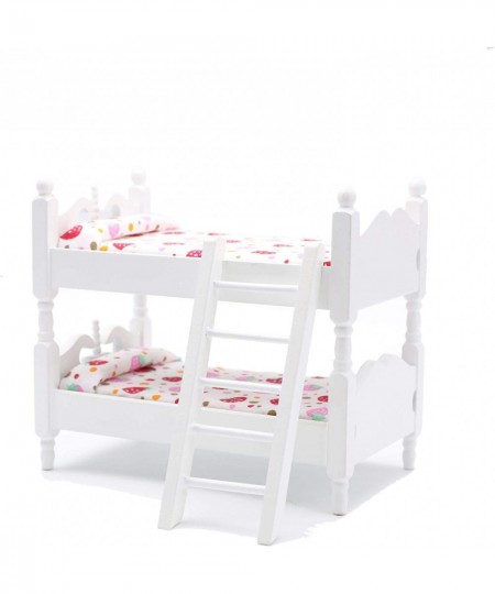 Wooden Dollhouse Furniture of Baby bunk Bed with Ladder for Miniature Dollhouse Accessories - 1/12 Scale $23.61 - Dollhouse A...