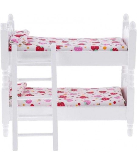 Wooden Dollhouse Furniture of Baby bunk Bed with Ladder for Miniature Dollhouse Accessories - 1/12 Scale $23.61 - Dollhouse A...