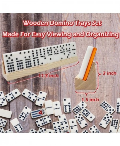 Wooden Domino Trays Set of 4 Wood Domino Racks Domino Holders for Domino Tiles (Domino Trays) $27.78 - Domino & Tile Games