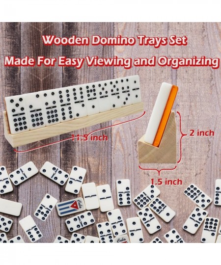 Wooden Domino Trays Set of 4 Wood Domino Racks Domino Holders for Domino Tiles (Domino Trays) $27.78 - Domino & Tile Games