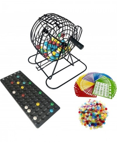 Deluxe Bingo Game Set-Metal Cage with Calling Board 50 Bingo Cards 300 Colorful Bingo Chips 75 Colored Balls … $39.98 - Casin...