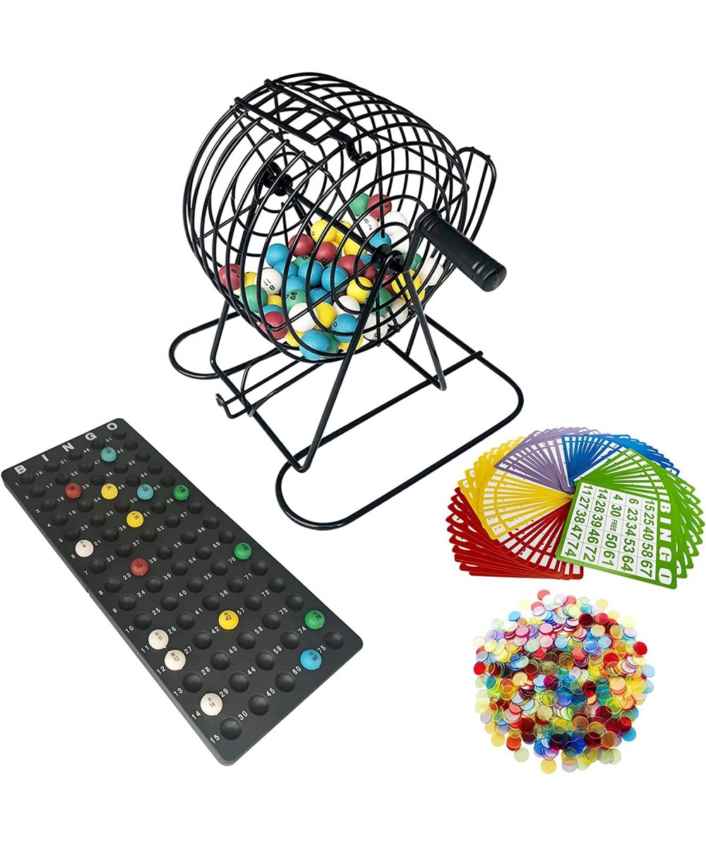 Deluxe Bingo Game Set-Metal Cage with Calling Board 50 Bingo Cards 300 Colorful Bingo Chips 75 Colored Balls … $39.98 - Casin...