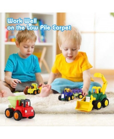 Toddler Toy Car Trucks for 1 2 3+Year Old Boys Friction Powered Cars for Toddlers Construction Toys Set of 4 Dump Truck Toy T...