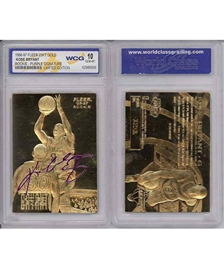 Kobe Bryant 1996-97 Fleer Autographed WCG GEM MT 10 23KT Gold Rookie Card! $86.52 - Trading Cards & Accessories