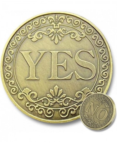 Novelty YES NO Letter Challenge Coin Lucky Divination Wish Coin Decision Maker(Bronze) $17.12 - Gags & Practical Joke Toys