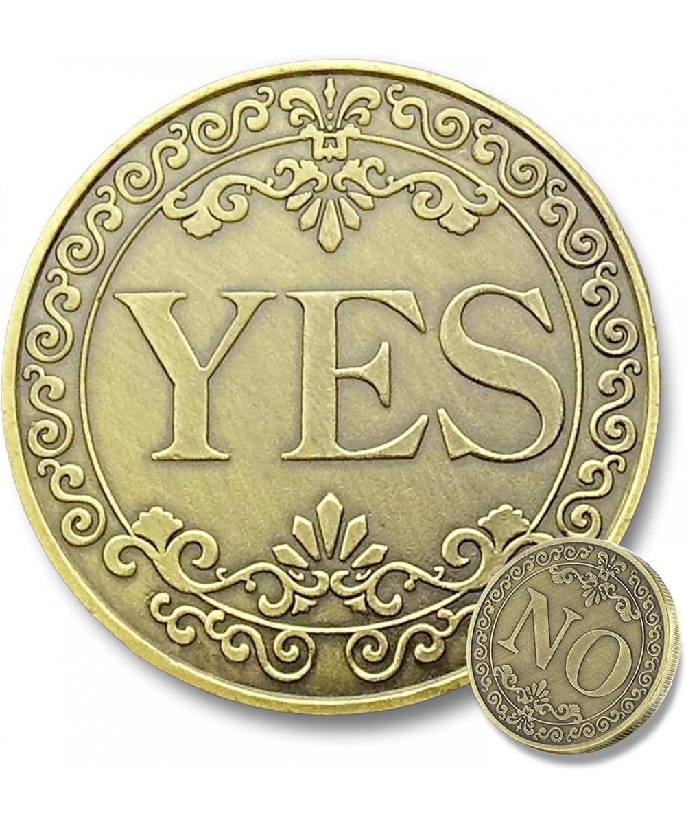 Novelty YES NO Letter Challenge Coin Lucky Divination Wish Coin Decision Maker(Bronze) $17.12 - Gags & Practical Joke Toys