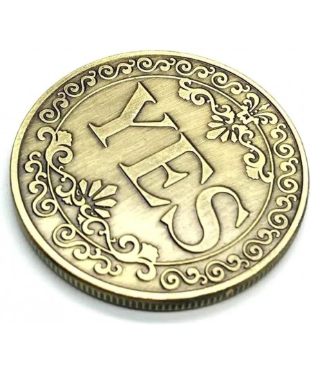 Novelty YES NO Letter Challenge Coin Lucky Divination Wish Coin Decision Maker(Bronze) $17.12 - Gags & Practical Joke Toys