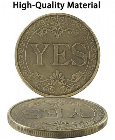 Novelty YES NO Letter Challenge Coin Lucky Divination Wish Coin Decision Maker(Bronze) $17.12 - Gags & Practical Joke Toys