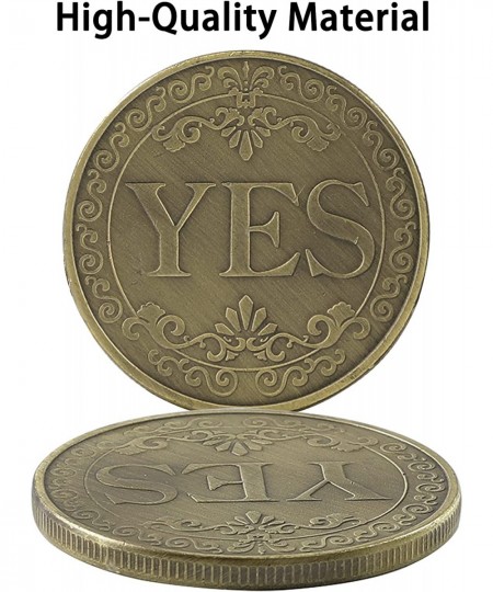 Novelty YES NO Letter Challenge Coin Lucky Divination Wish Coin Decision Maker(Bronze) $17.12 - Gags & Practical Joke Toys