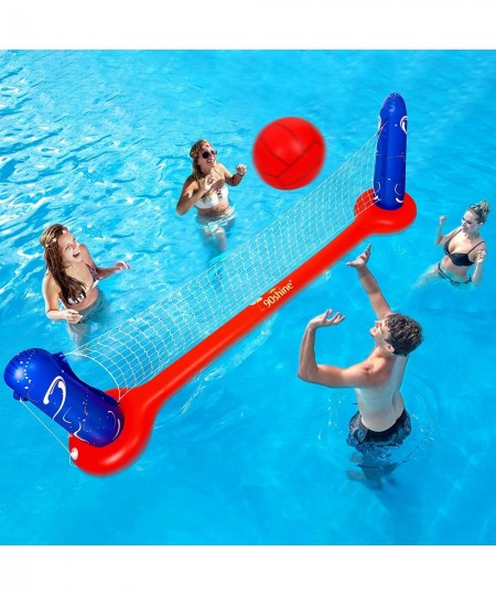 Pool Toys Games Set-Inflatable Volleyball Net & Floating Ring Toss Game for Kids 3 4 5 6 7 8 9 10 11 12 Adults Poolside Swimm...