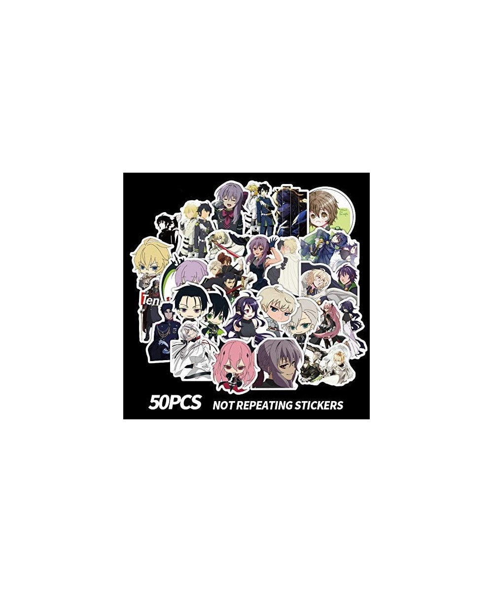 50Pcs/lot Seraph of The end Card Stickers Funny Toys Kids Cartoon Anime Characters Sticker Collection DIY Bus Stickers LD $14...