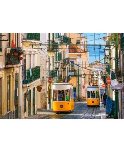 1000 Piece Jigsaw Puzzle Lisbon Trams Portugal European Puzzle Sister City of San Francisco Adult Puzzle C-104260-2 $31.37 - ...