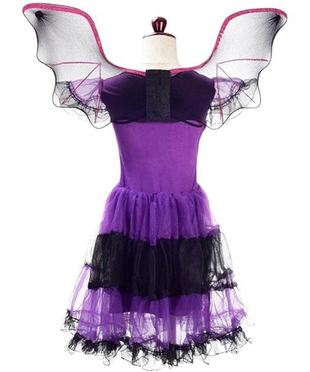 Toddler Little Girls Halloween Costume Fancy Dress Up with Bat Wings Purple $33.65 - Kids' Costumes