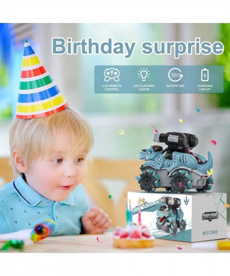 Remote Control Car-Dinosaur RC Car for Kids 360° Rotation 2.4GHz 4WD Stunt RC Monster Truck Birthday Gifts for 6 7 8 9 10 Yea...