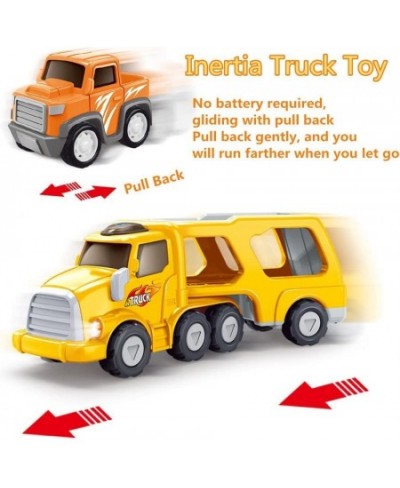 Construction Truck Toys for 3 4 5 6 Year Old Toddlers Boys 5 in 1 Friction Power Cars Toy for Toddlers 1-3 Carrier Truck Toys...