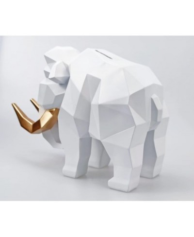 Home Decor Cartoon Animal Geometric Mammoth Shape Design Coin Bank Money Saving Bank Toy Bank Cents Penny Piggy Bank $46.22 -...