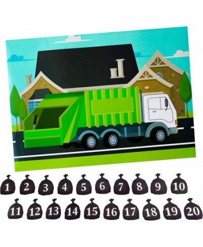 Garbage Truck Party Game - Trash Truck Birthday Party Supplies -Fun for All Ages - Pin The Garbage on The Garbage Truck $17.4...