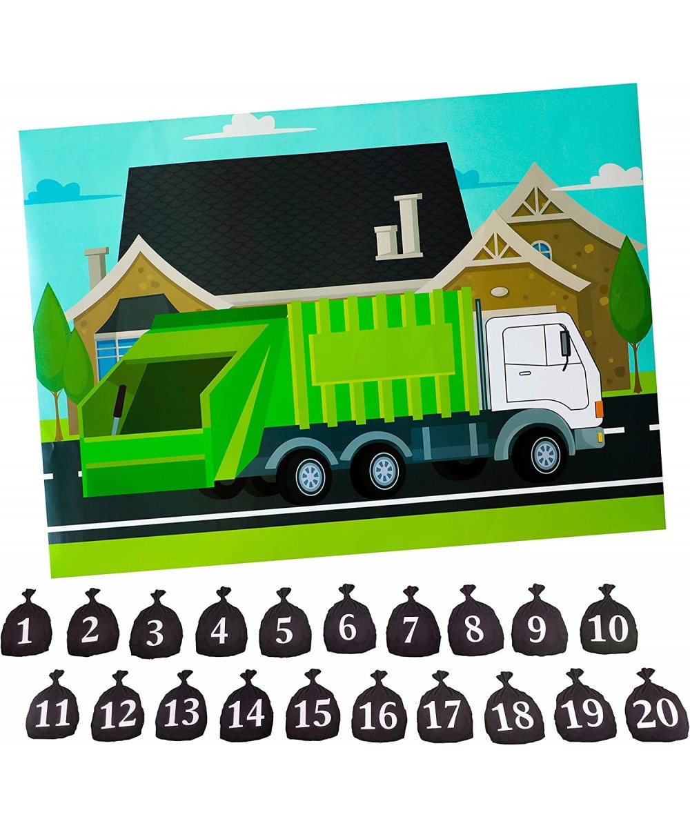 Garbage Truck Party Game - Trash Truck Birthday Party Supplies -Fun for All Ages - Pin The Garbage on The Garbage Truck $17.4...