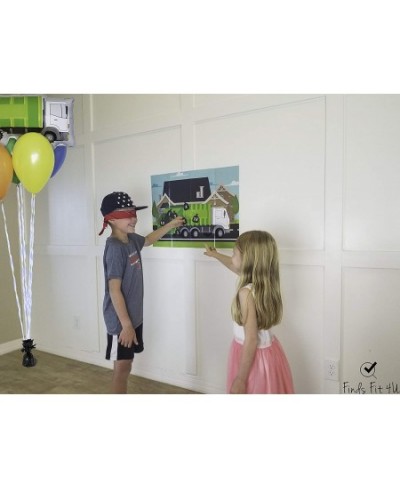 Garbage Truck Party Game - Trash Truck Birthday Party Supplies -Fun for All Ages - Pin The Garbage on The Garbage Truck $17.4...