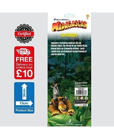 Dreamworks Madagascar Stickers 3D 4001 $16.50 - Kids' Stickers