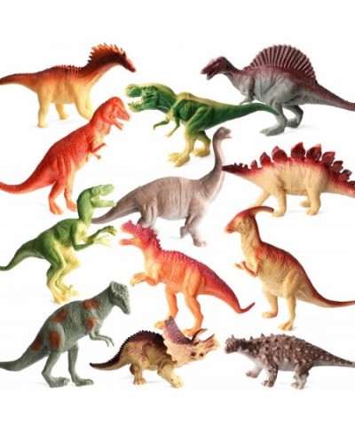 12Pack Educational Realistic Dinosaur Figure Toys for Toddler 6'' to 7" Large Size Dinosaur Playset Gift for Kids Boys and Gi...